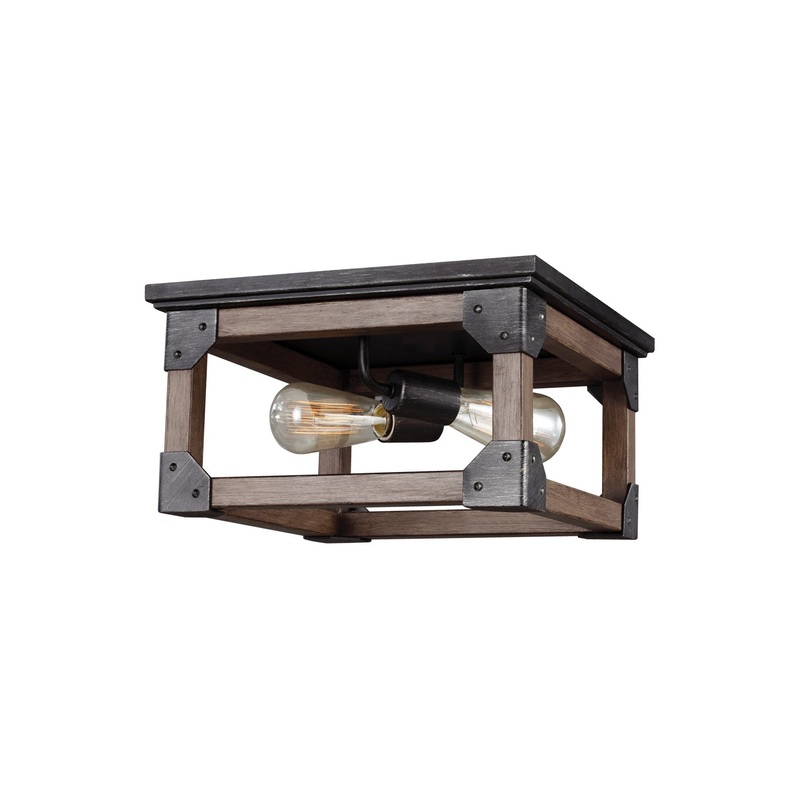 Generation Lighting 7513302-846 Dunning Two Light Flush Mount, Stardust