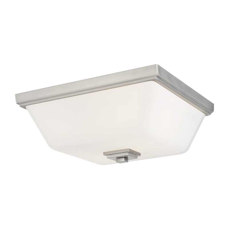 Generation Lighting 7513702-962 Ellis Harper Two Light Flush Mount, Brushed Nickel