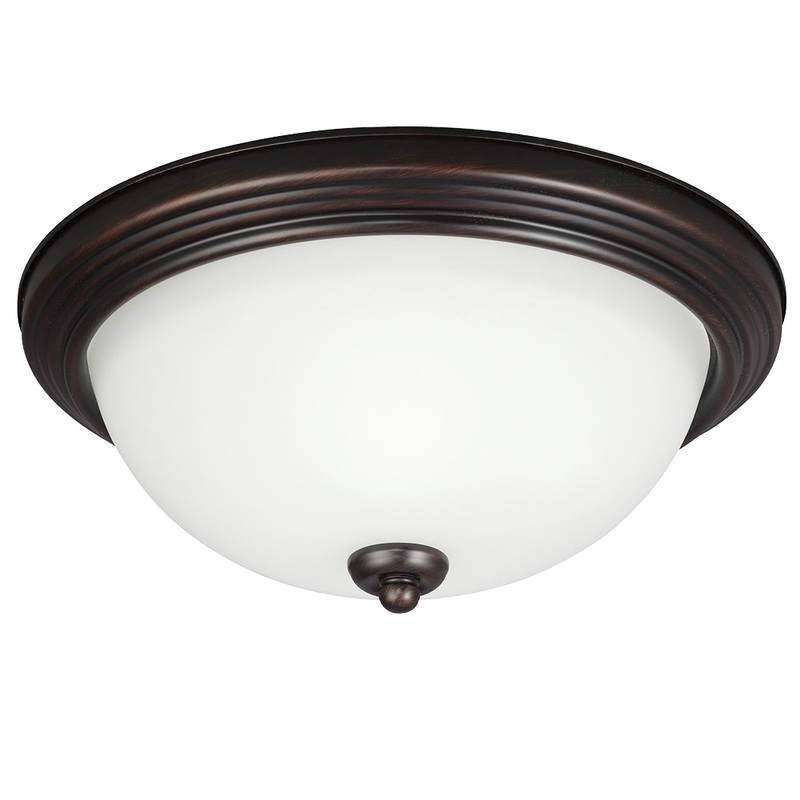 Generation Lighting 77263-710 Geary One Light Flush Mount, Bronze