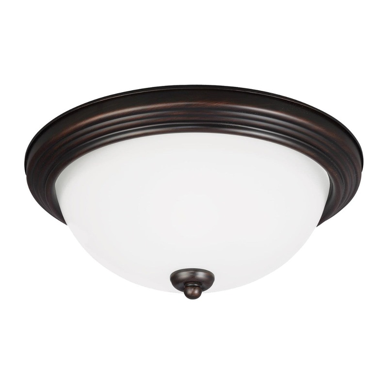 Generation Lighting 77264EN3-710 Geary Two Light Flush Mount, Bronze