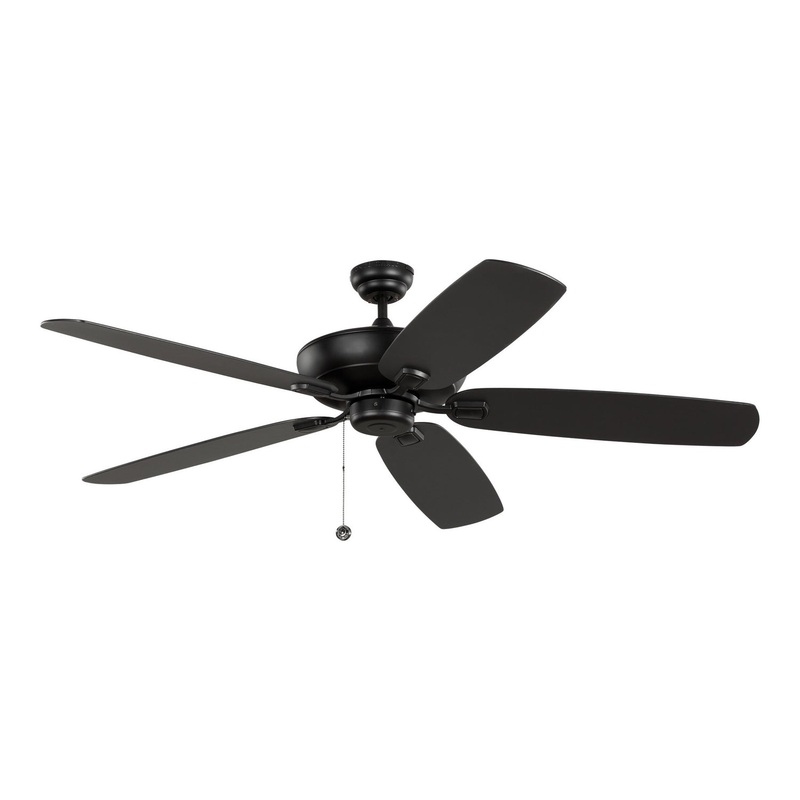 Generation Lighting 5CSM60MBK Colony 60"Ceiling Fan, Midnight Black