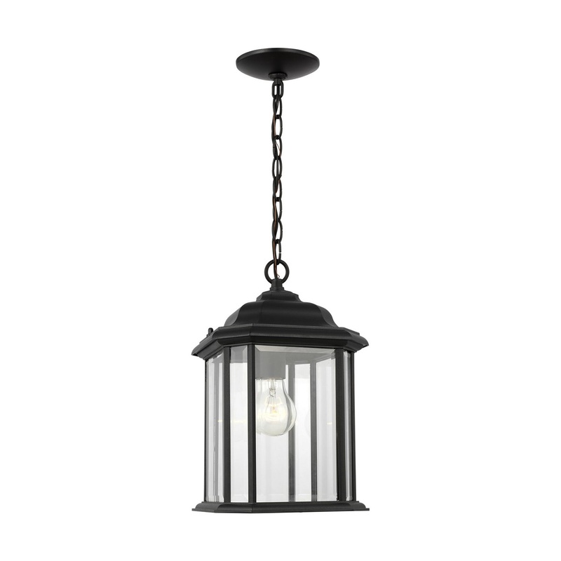 Generation Lighting 60031-12 Kent One Light Outdoor Pendant, Black
