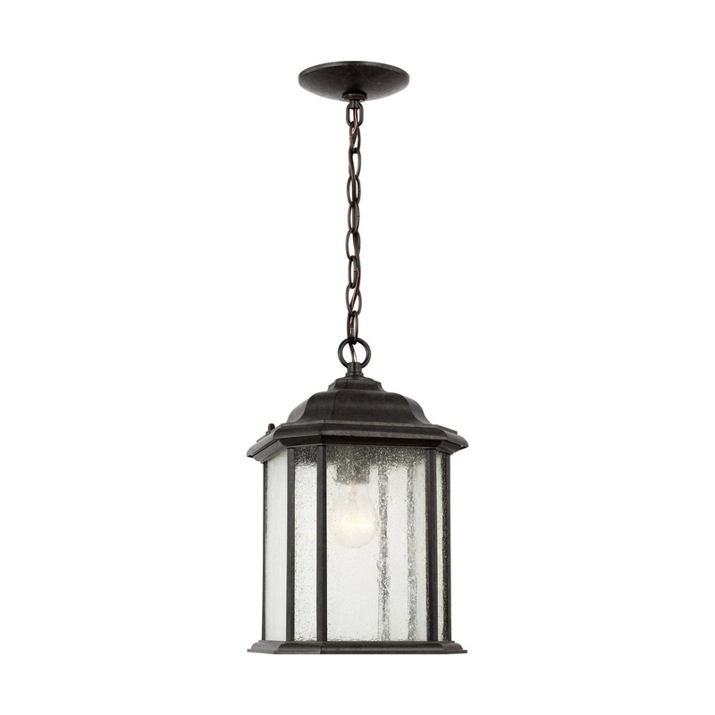 Generation Lighting 60031-746 Kent One Light Outdoor Pendant, Oxford Bronze