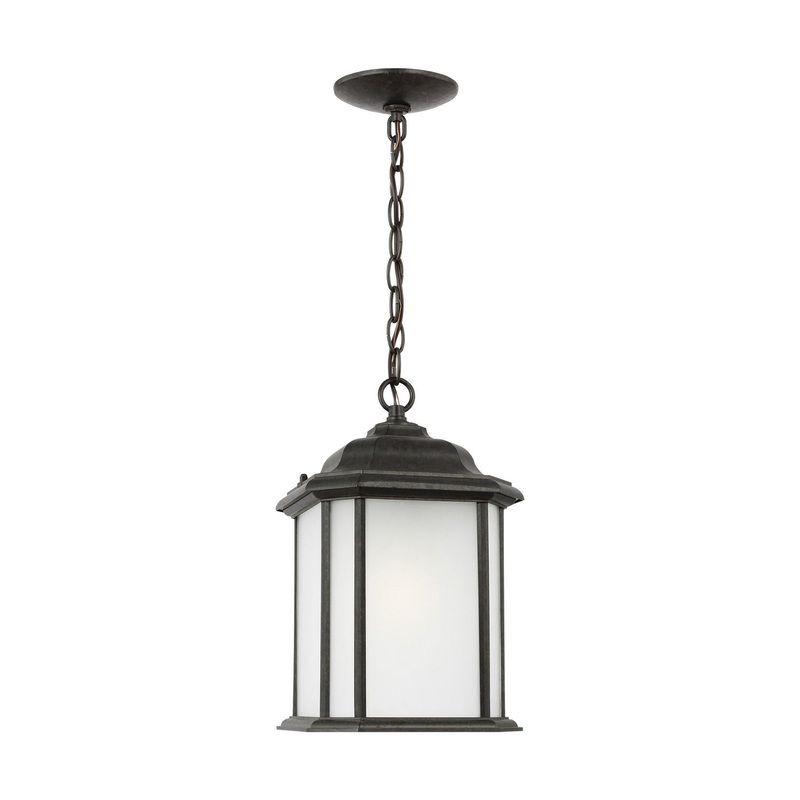 Generation Lighting 60531-746 Kent One Light Outdoor Pendant, Oxford Bronze