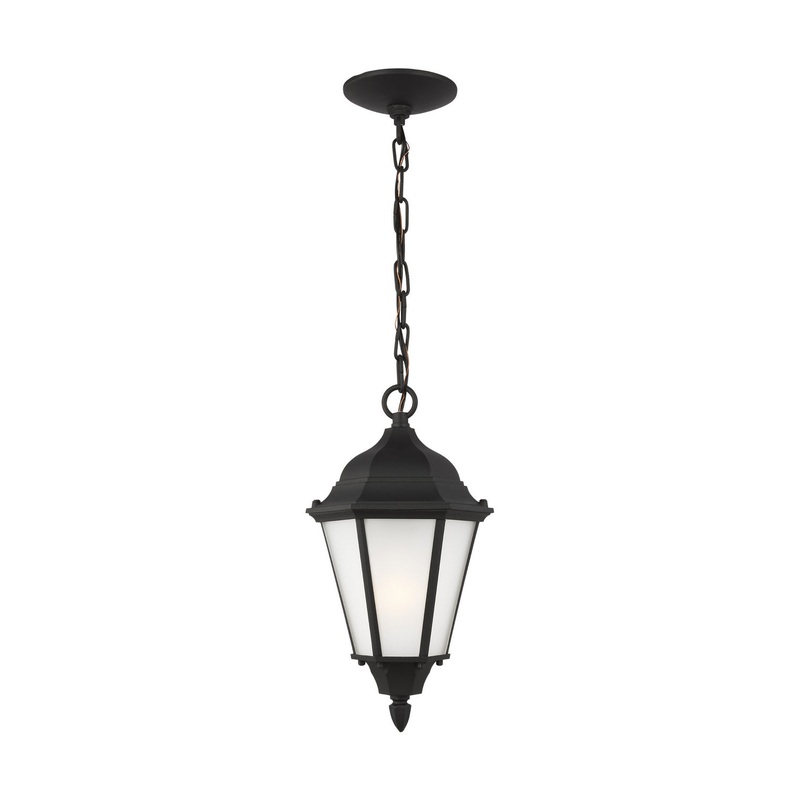 Generation Lighting 60941EN3-12 Bakersville One Light Outdoor Pendant, Black