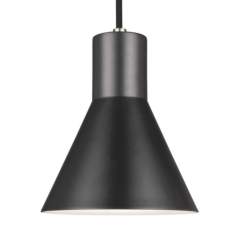 Generation Lighting 6141301-962 Towner One Light Mini-Pendant, Brushed Nickel