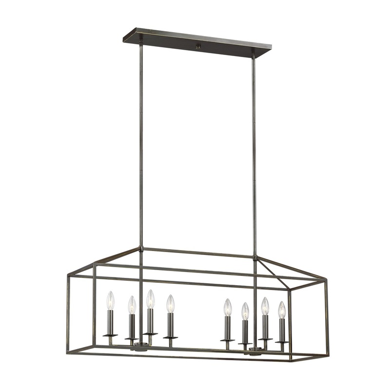 Generation Lighting 6615008-710 Perryton Eight Light Island Pendant, Bronze