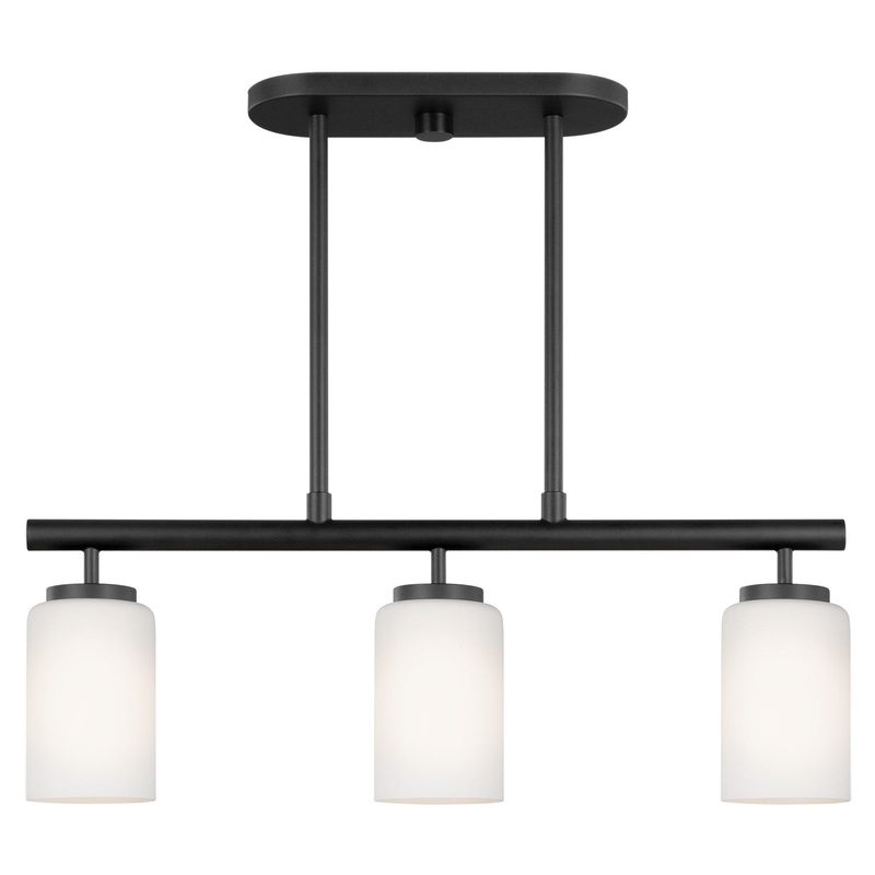 Generation Lighting 66160EN3-112 Oslo Three Light Island Pendant, Midnight Black