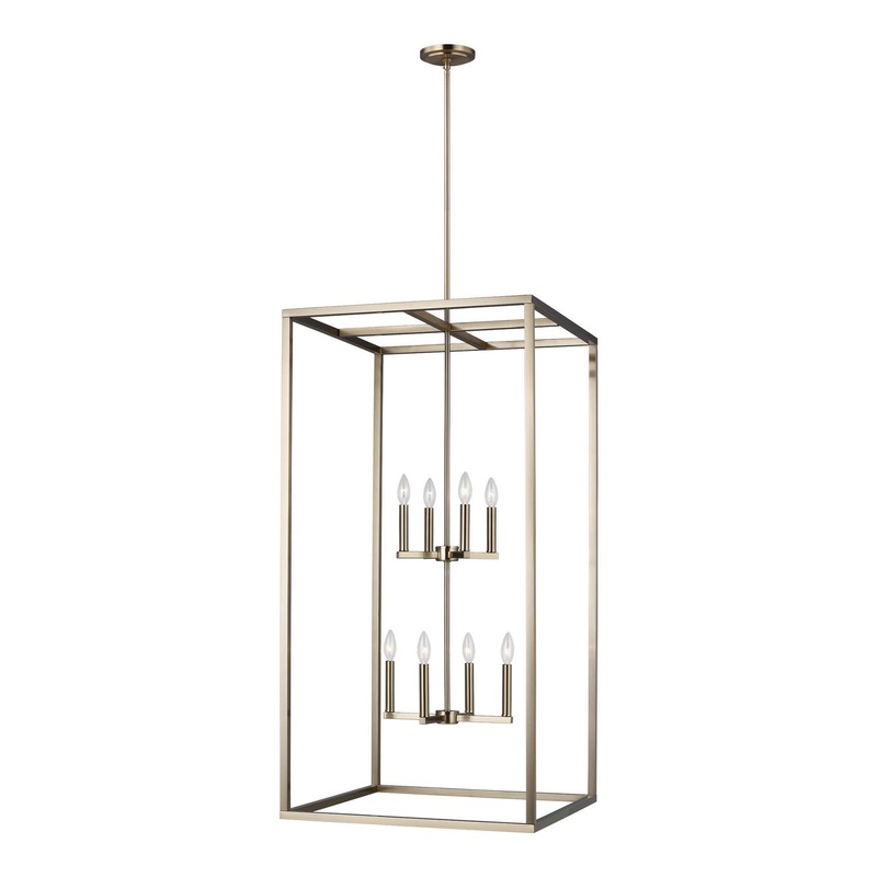 Generation Lighting 5234508EN-848 Moffet Street Eight Light Hall / Foyer, Satin Brass
