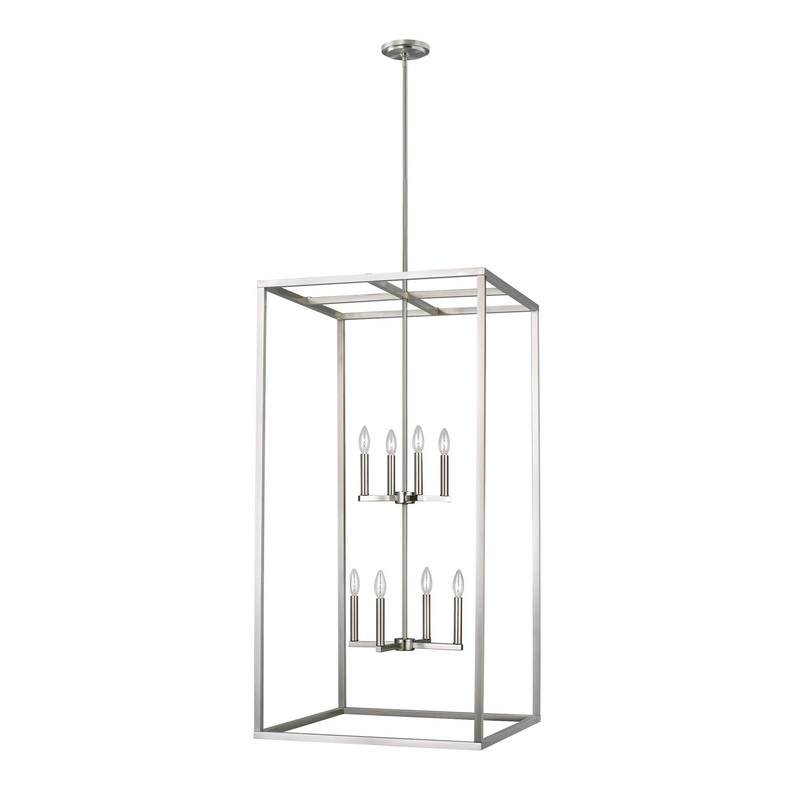 Generation Lighting 5234508EN-962 Moffet Street Eight Light Hall / Foyer, Brushed Nickel