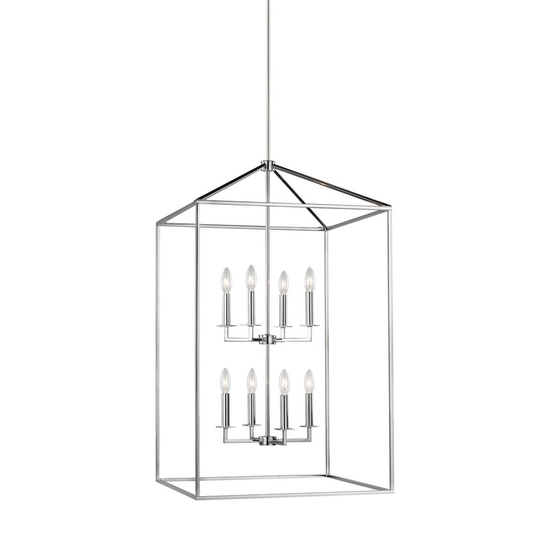 Generation Lighting 5315008EN-05 Perryton Eight Light Hall / Foyer, Chrome