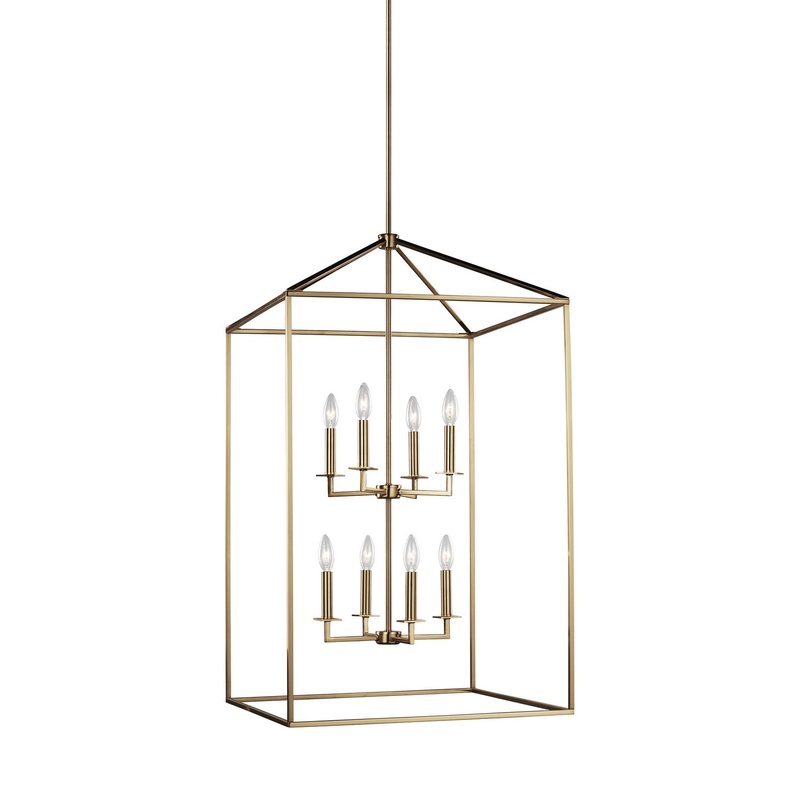 Generation Lighting 5315008EN-848 Perryton Eight Light Hall / Foyer, Satin Brass