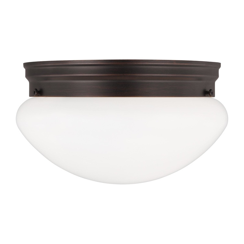 Generation Lighting 5328-710 Webster Two Light Flush Mount, Bronze