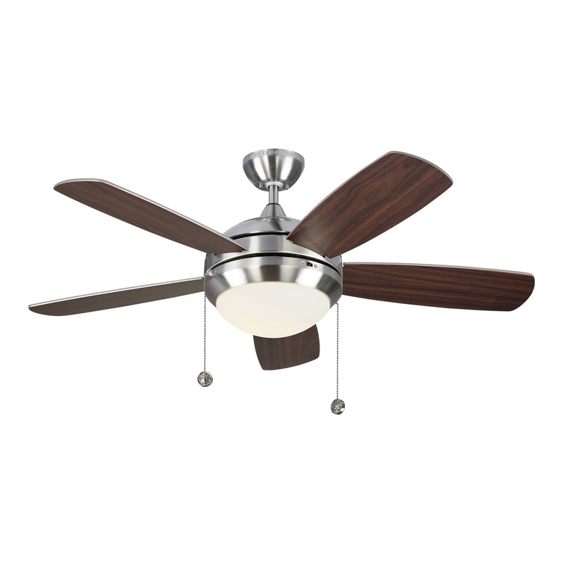 Generation Lighting 5DIC44BSD-V1 Discus 44"Ceiling Fan, Brushed Steel