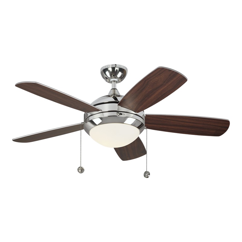 Generation Lighting 5DIC44PND-V1 Discus 44"Ceiling Fan, Polished Nickel