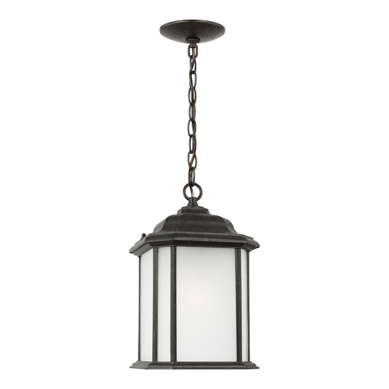 Generation Lighting 60531EN3-746 Kent One Light Outdoor Pendant, Oxford Bronze