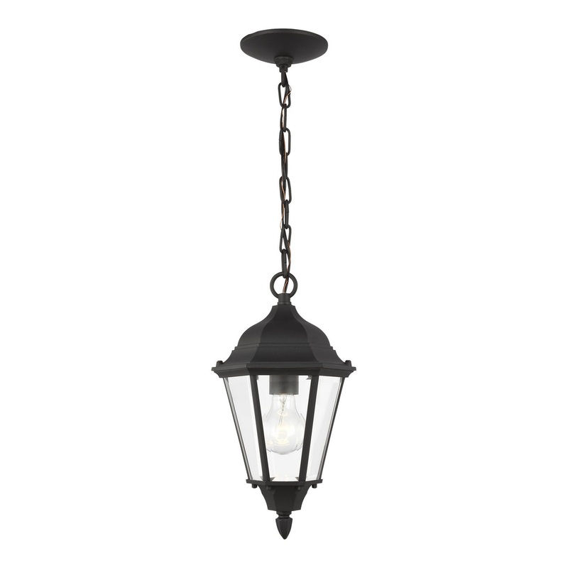 Generation Lighting 60938-12 Bakersville One Light Outdoor Pendant, Black