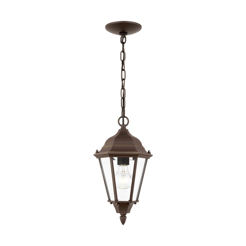 Generation Lighting 60938-71 Bakersville One Light Outdoor Pendant, Antique Bronze
