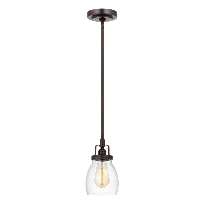 Generation Lighting 6114501-710 Belton One Light Mini-Pendant, Bronze