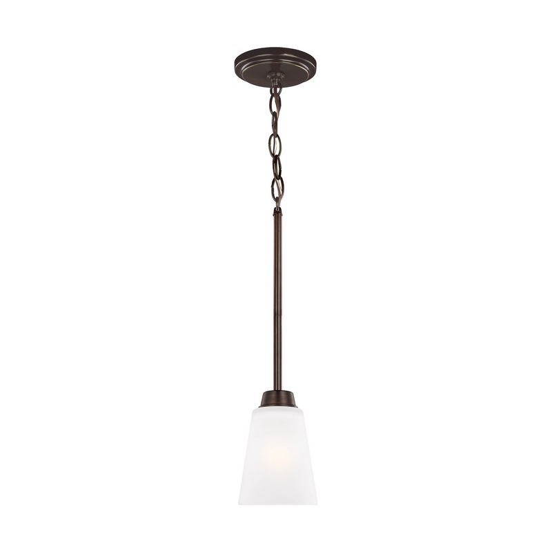 Generation Lighting 6115201EN3-710 Kerrville One Light Mini-Pendant, Bronze