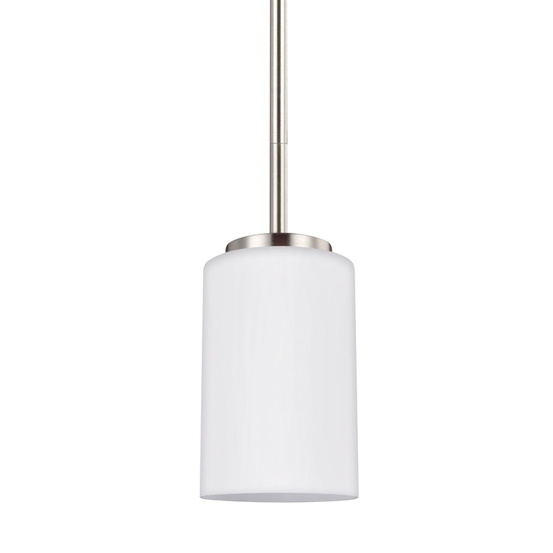 Generation Lighting 61160-962 Oslo One Light Mini-Pendant, Brushed Nickel