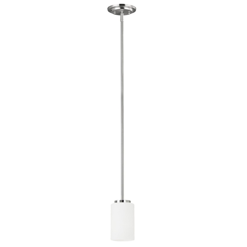 Generation Lighting 61160EN3-05 Oslo One Light Mini-Pendant, Chrome