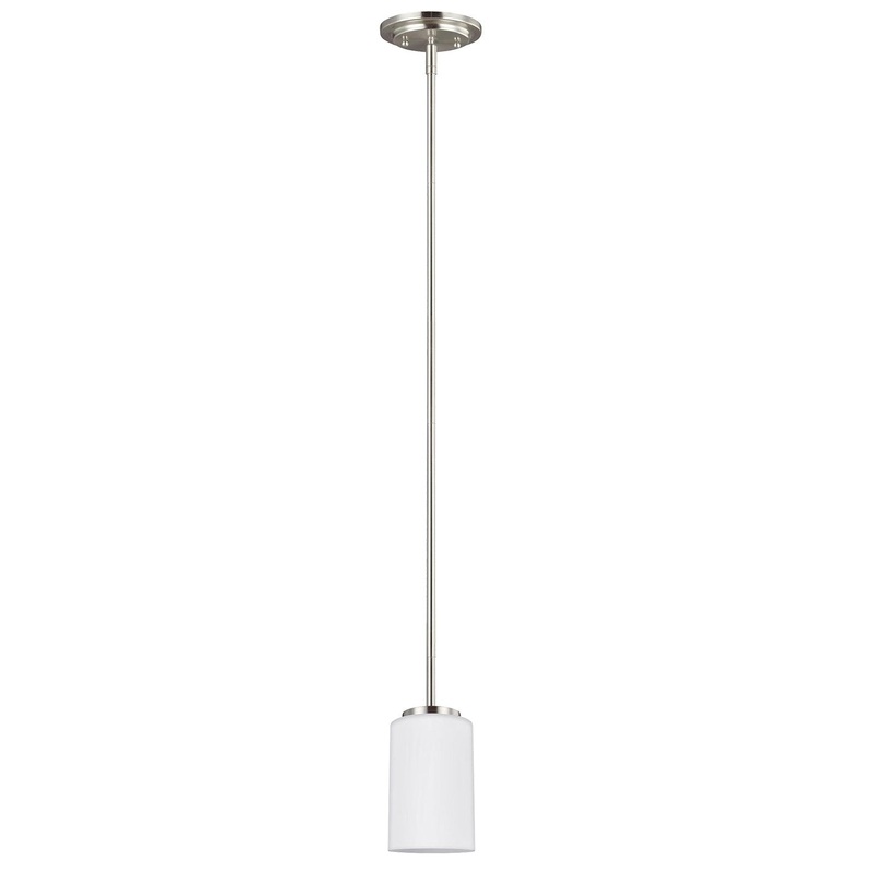 Generation Lighting 61160EN3-962 Oslo One Light Mini-Pendant, Brushed Nickel