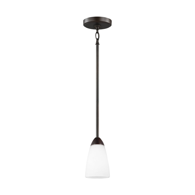 Generation Lighting 6120201EN3-710 Seville One Light Mini-Pendant, Bronze
