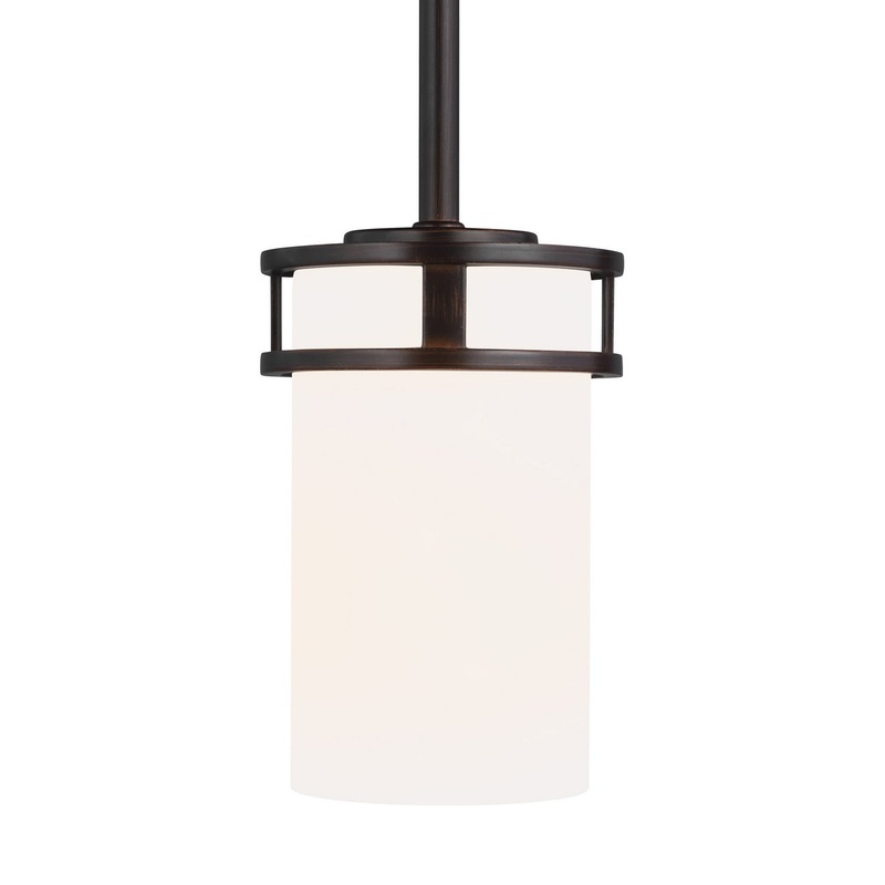 Generation Lighting 6121601-710 Robie One Light Mini-Pendant, Bronze