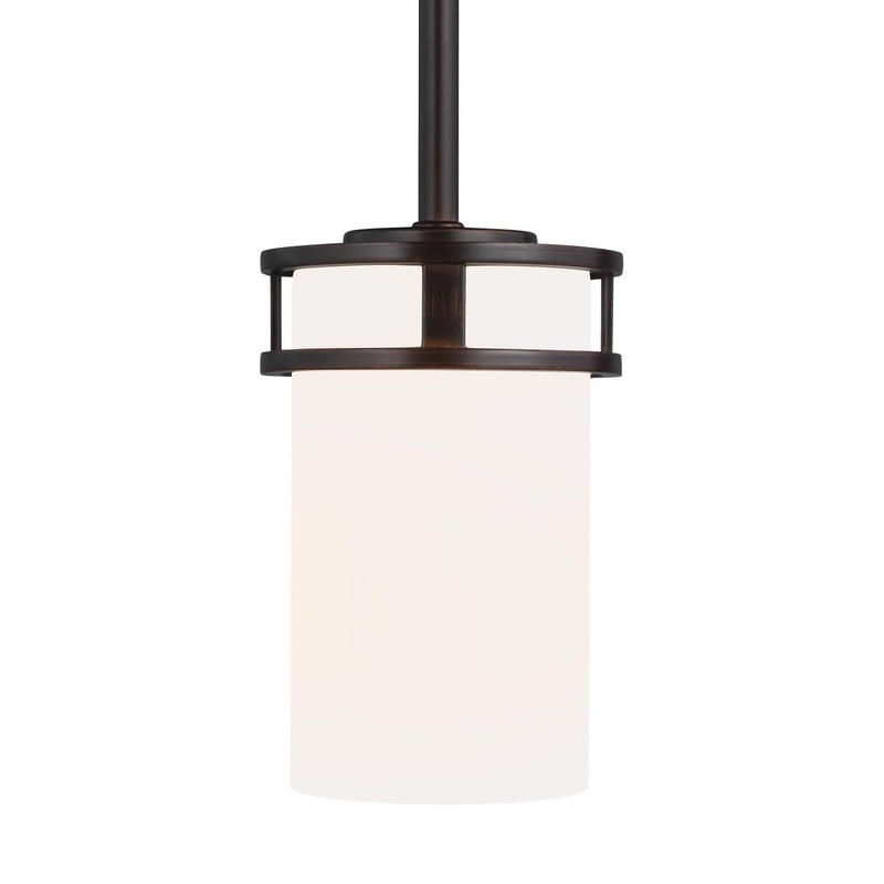 Generation Lighting 6121601EN3-710 Robie One Light Mini-Pendant, Bronze