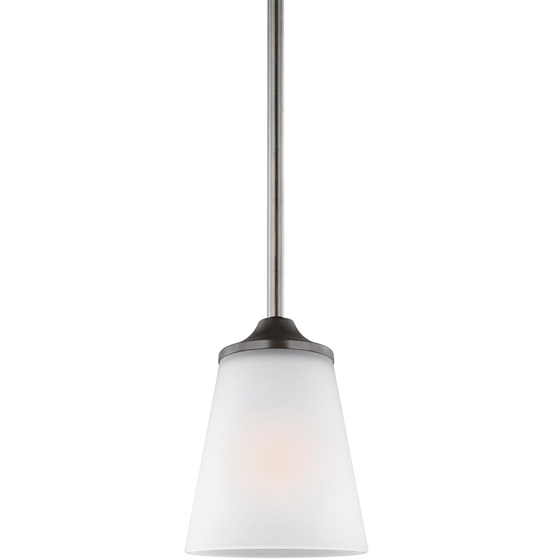 Generation Lighting 6124501-710 Hanford One Light Mini-Pendant, Bronze
