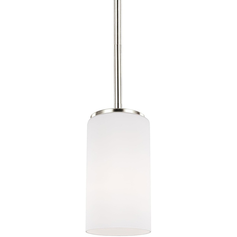 Generation Lighting 6124601EN3-962 Alturas One Light Mini-Pendant, Brushed Nickel
