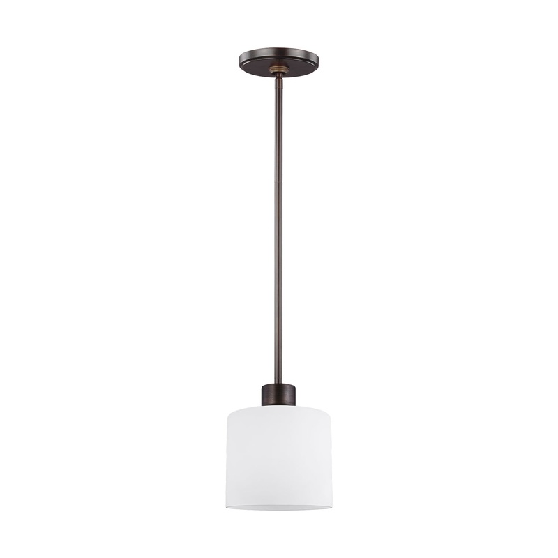 Generation Lighting 6128801-710 Canfield One Light Mini-Pendant, Bronze