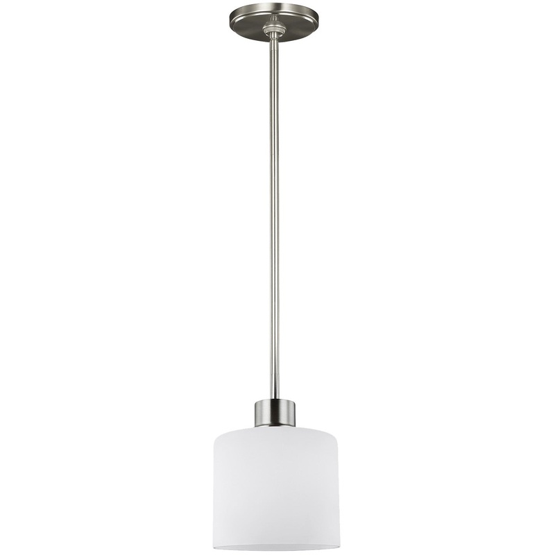 Generation Lighting 6128801EN3-962 Canfield One Light Mini-Pendant, Brushed Nickel