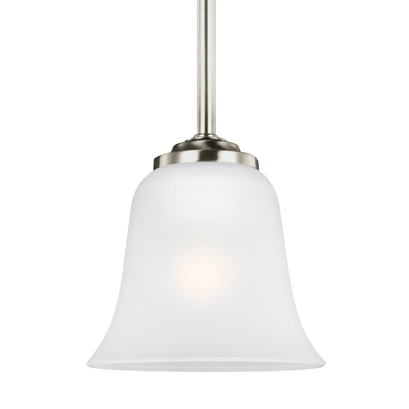 Generation Lighting 6139001EN3-962 Emmons One Light Mini-Pendant, Brushed Nickel