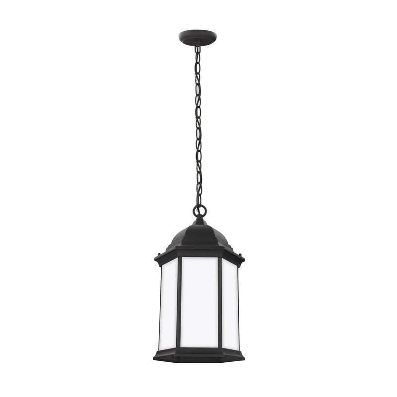 Generation Lighting 6238751EN3-12 Sevier One Light Outdoor Pendant, Black