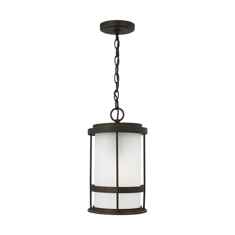 Generation Lighting 6290901-71 Wilburn One Light Outdoor Pendant, Antique Bronze