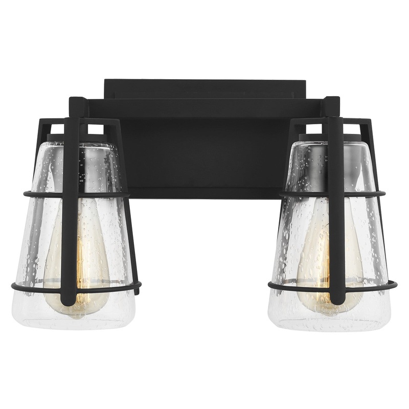 Generation Lighting VS2472MBK Adelaide Two Light Vanity, Midnight Black