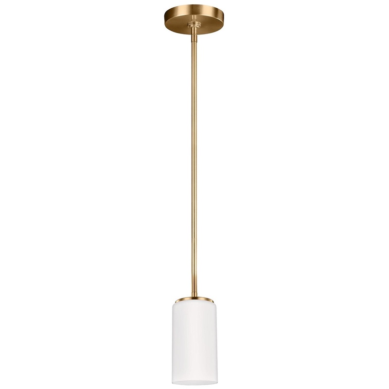 Generation Lighting 6124601EN3-848 Alturas One Light Mini-Pendant, Satin Brass