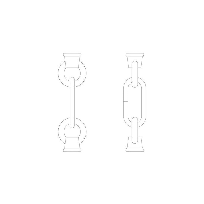 Generation Lighting 9122-715 Replacement Chain Link and Loop, Autumn Bronze