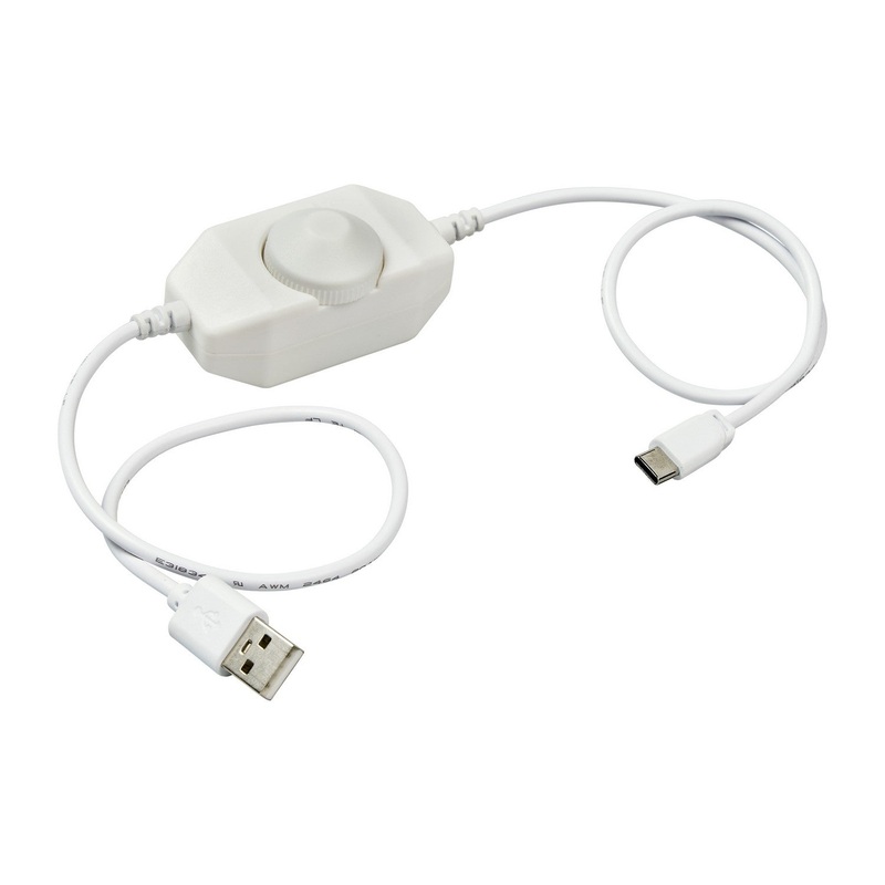 Generation Lighting 984101S-15 Disk Lighting In-Line Dimmer, White