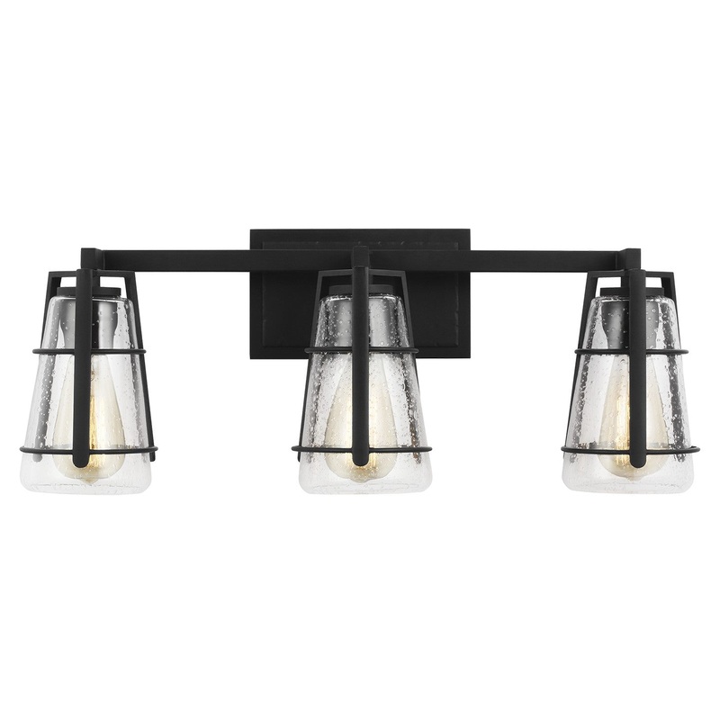 Generation Lighting VS2473MBK Adelaide Three Light Vanity, Midnight Black