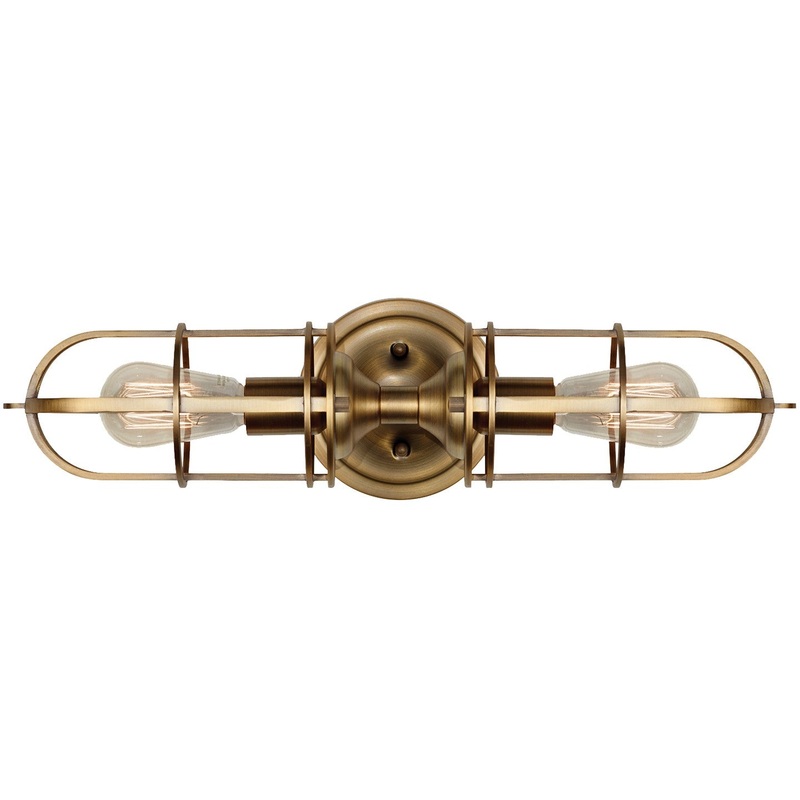 Generation Lighting WB1704DAB Urban Renewal Two Light Wall Bracket, Dark Antique Brass