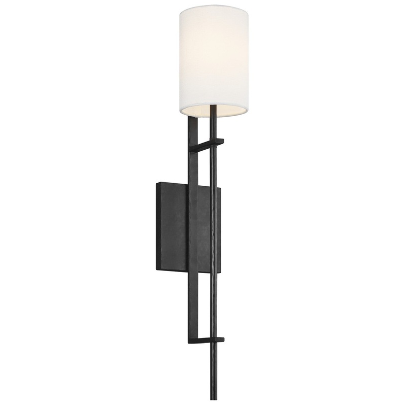 Generation Lighting WB1940AI Ansley One Light Wall Sconce, Aged Iron