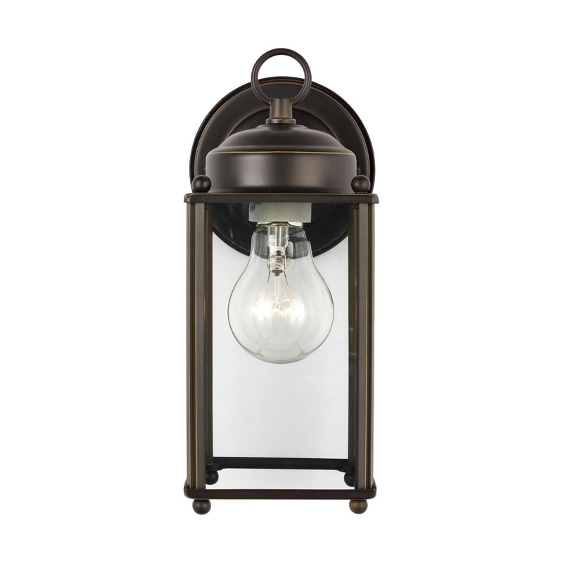 Generation Lighting 8593-71 New Castle One Light Outdoor Wall Lantern, Antique Bronze