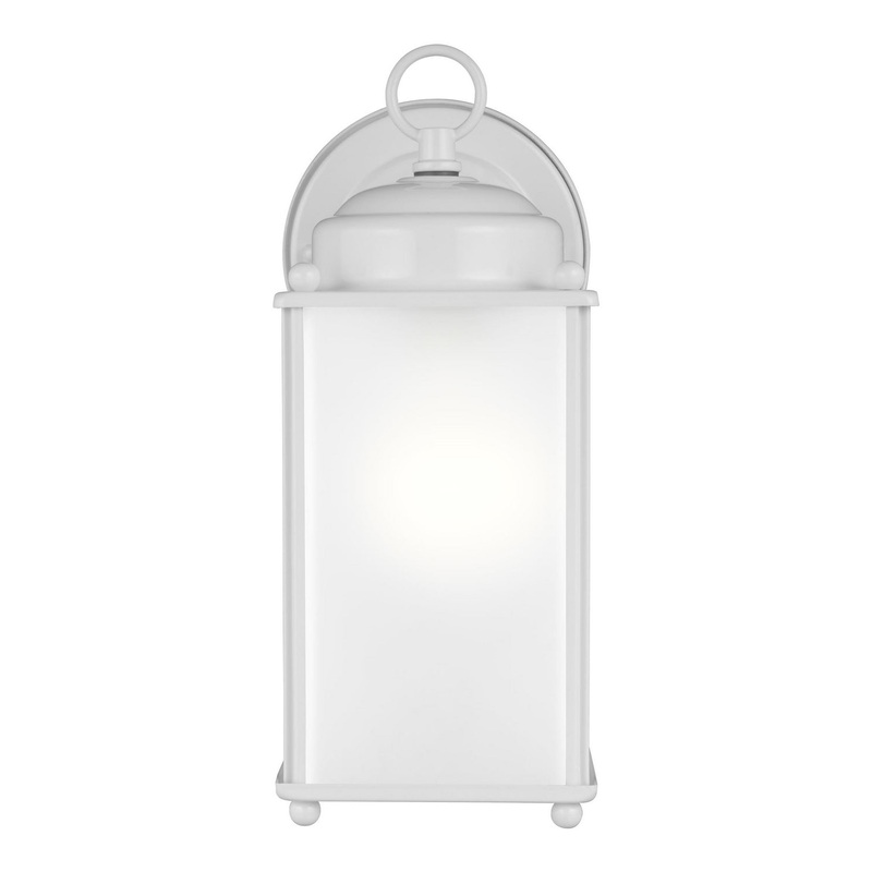 Generation Lighting 8593001EN3-15 New Castle One Light Outdoor Wall Lantern, White