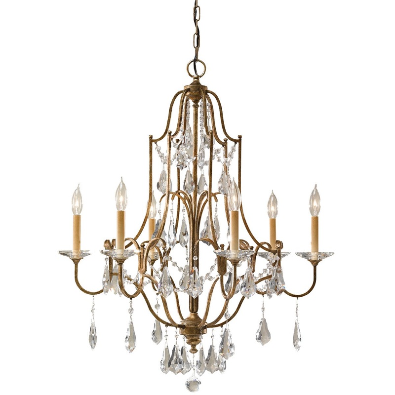 Generation Lighting F2478/6OBZ Valentina Six Light Chandelier, Oxidized Bronze