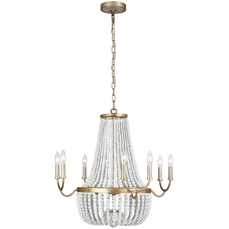 Generation Lighting F3280/8ADB Marielle Eight Light Chandelier, Antique Gild (Discontinued)