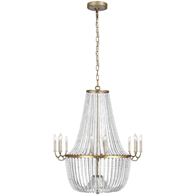 Generation Lighting F3281/12ADB Marielle 12 Light Chandelier, Antique Gild