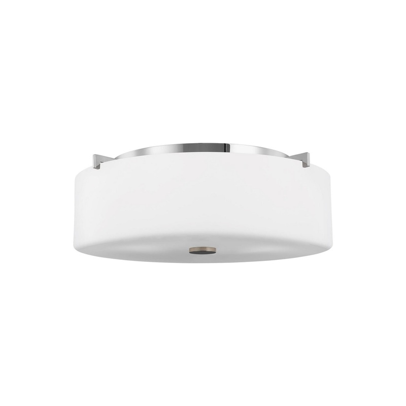 Generation Lighting FM312CH Sunset Drive Three Light Flush Mount, Chrome